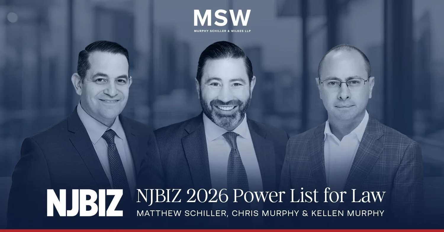 MSW Partners Kellen Murphy, Chris Murphy, and Matthew Schiller Named to NJBIZ 2026 Law Power List
